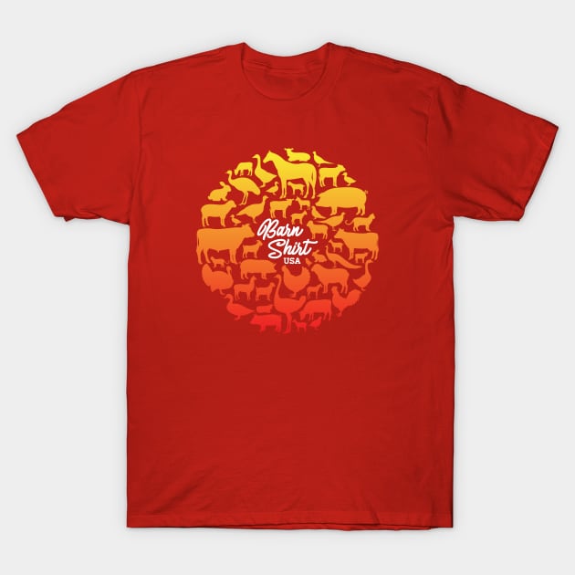 Circle of Livestock - Sunrise T-Shirt by Barn Shirt USA